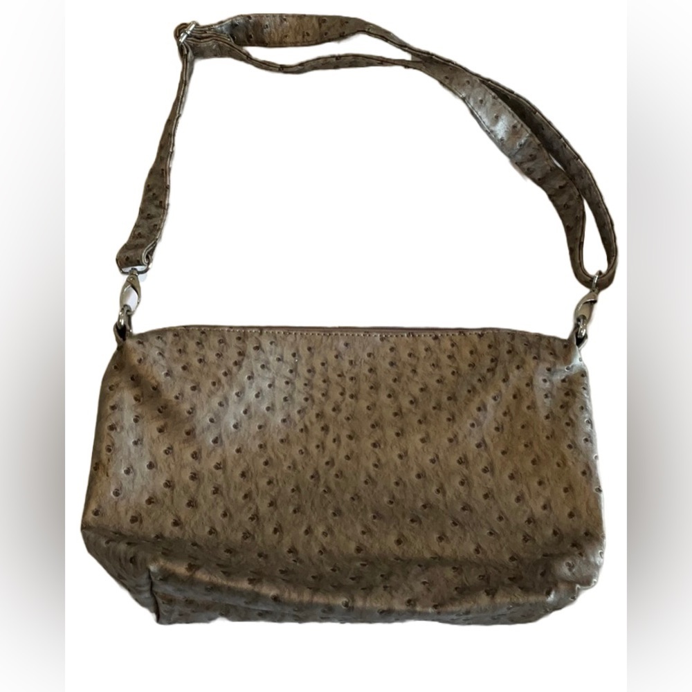 Ace Cantrell Grey ostrich inspired bag